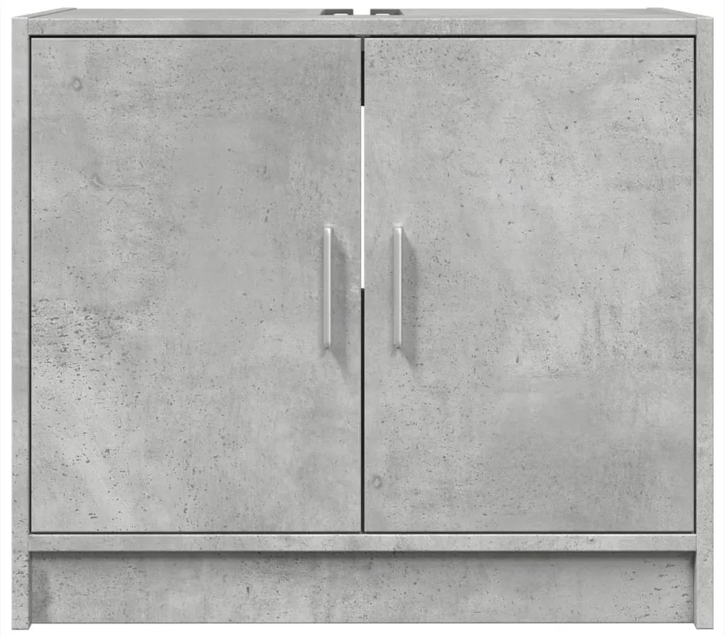 Betonszürke szerelt fa mosdószekrény 63 x 29 x 55 cm
