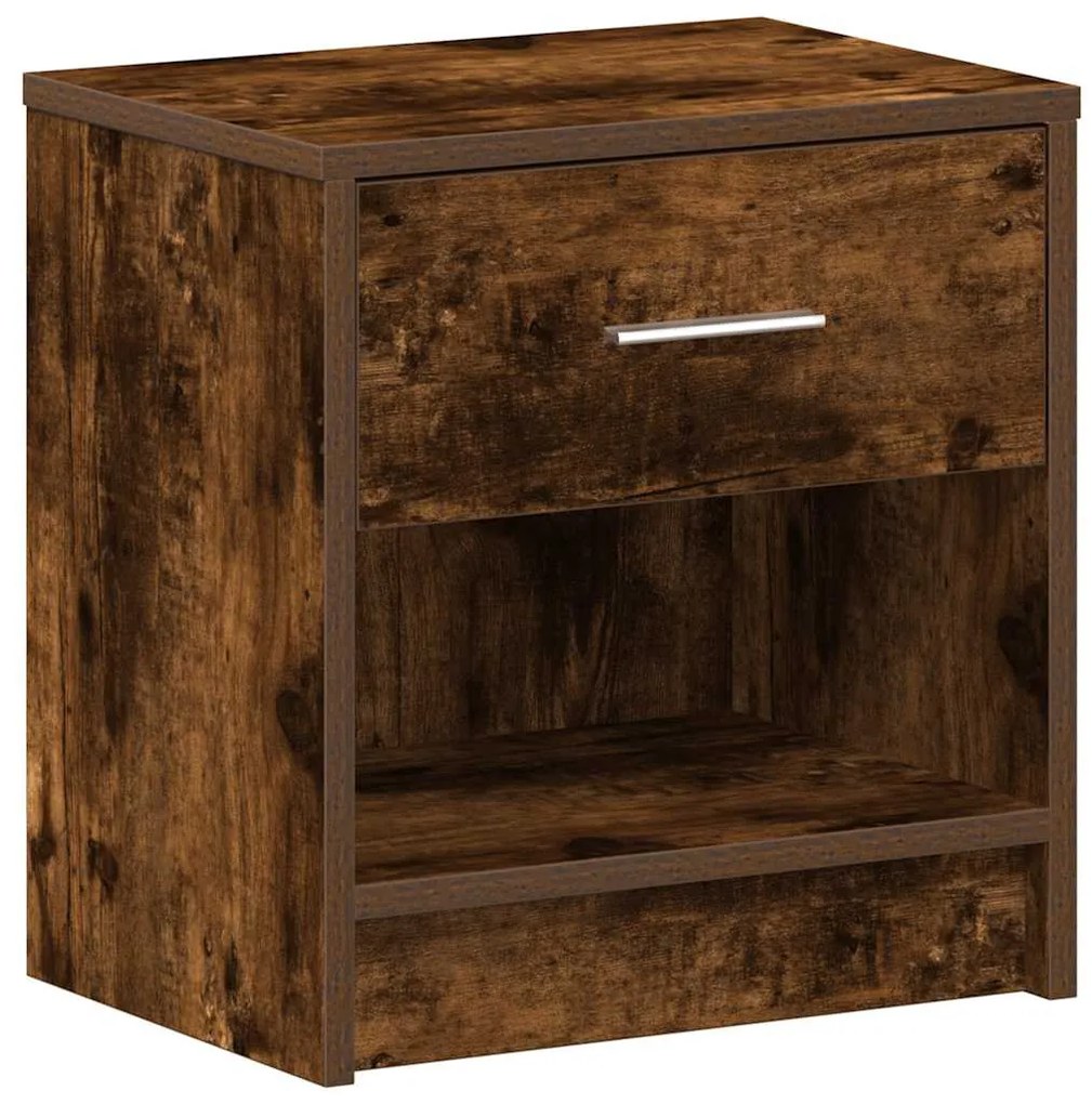 Füstös tölgy színű éjjeliszekrény fiókkal 39x28x41 cm