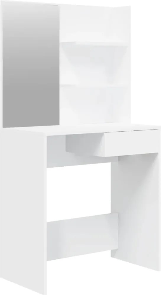 vidaXL fehér fésülködőasztal tükörrel 74,5 x 40 x 141 cm