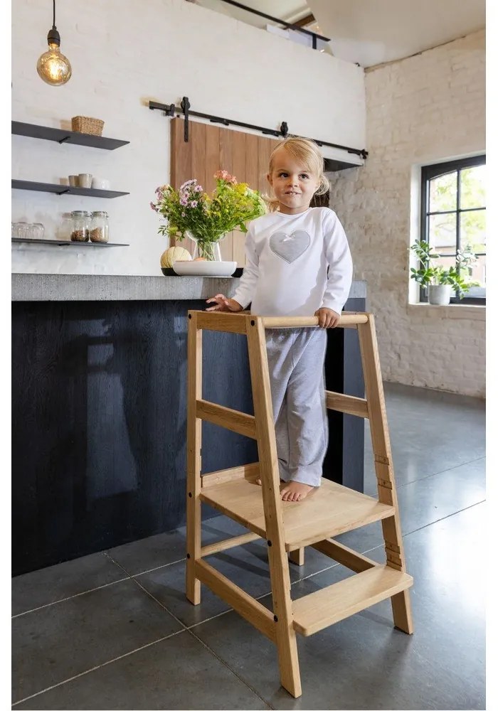 Natúr színű tölgyfa tanulótorony Forrest – Vipack