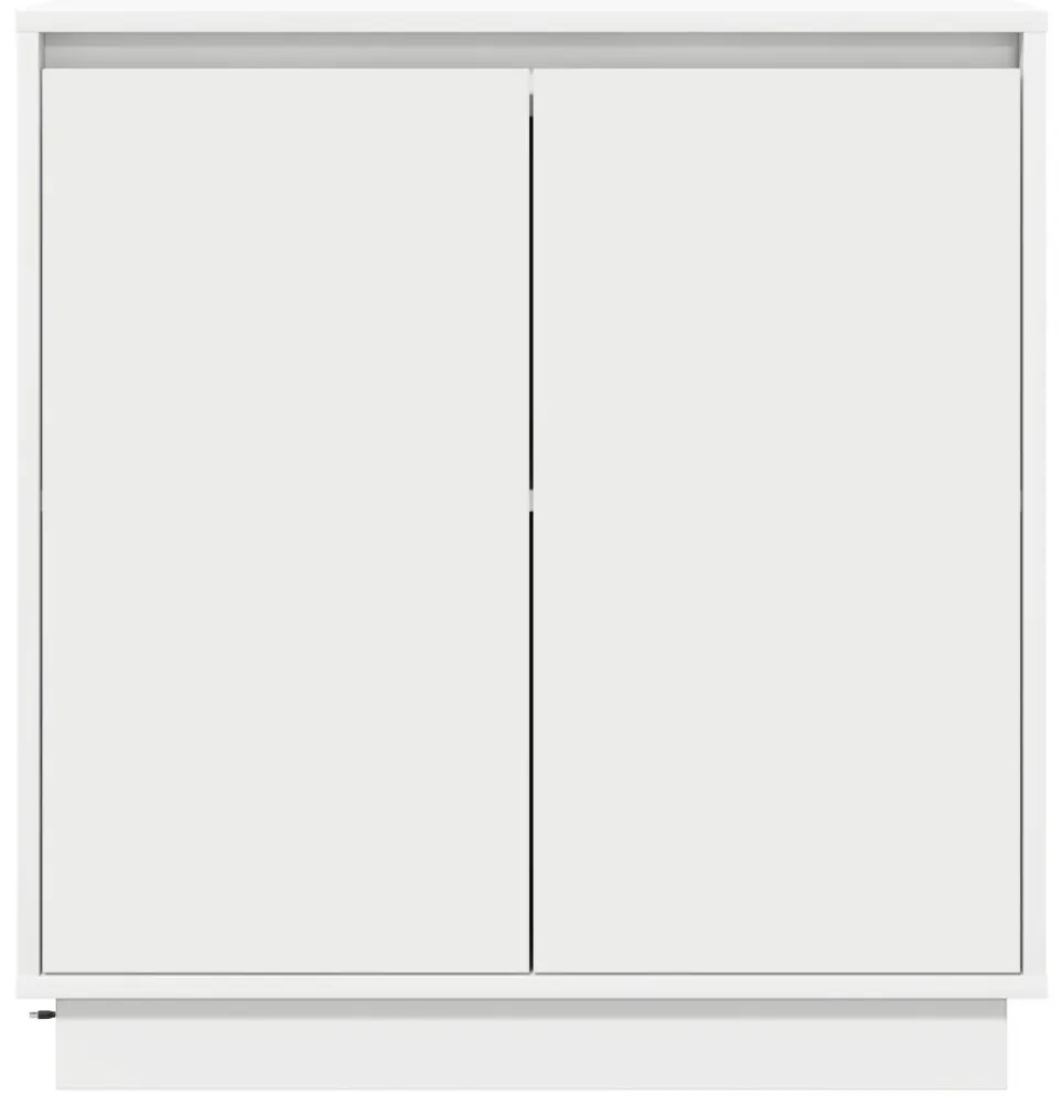 LED éjjeliszekrény Fehér - 71x34.5x75 cm, Mérnökfából készült
