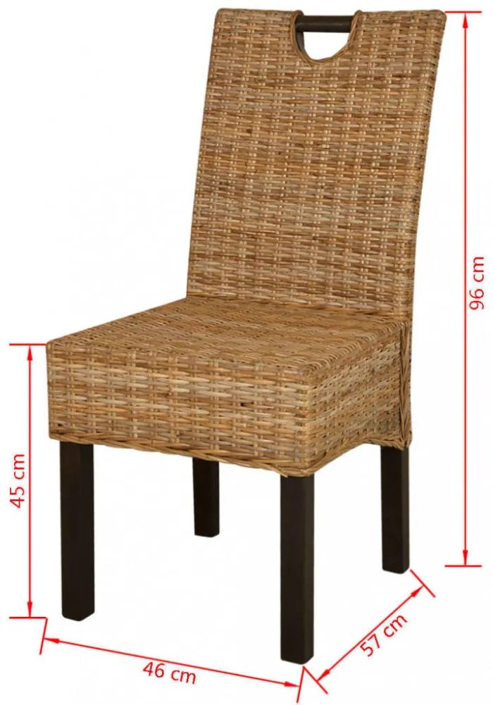 2 db Kubu rattan mangófa étkezőszék