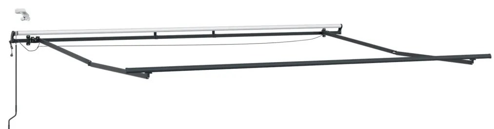 Automatikus Behúzható Napernyő LED Színes Csíkkal 450x300 cm