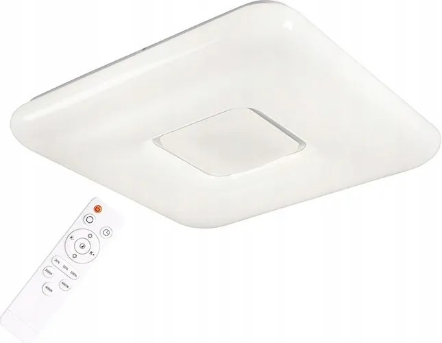 Négyzet alakú plafon Led távirányítóval 36W Lyra Polux