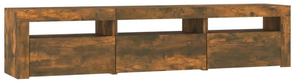füstös tölgy színű TV-szekrény LED-világítással 180x35x40 cm