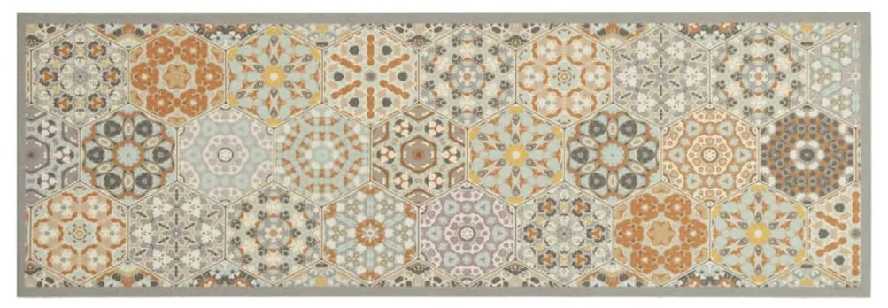 mosható hatszögletű pasztell bársony konyhaszőnyeg 60x180 cm