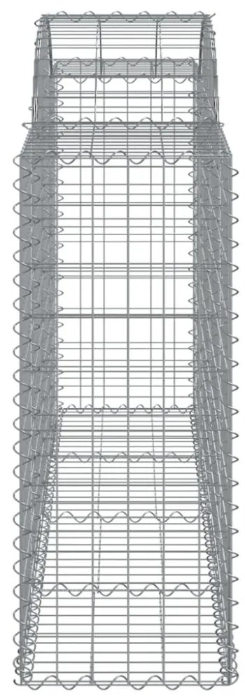 8 db íves horganyzott vas gabion kosár 200 x 50 x 100/120 cm