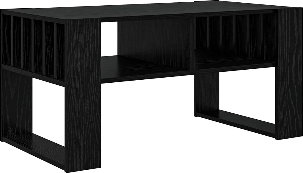 vidaXL Dohányzóasztal Fekete tölgy 92 x 49,5 x 45 cm Faanyag