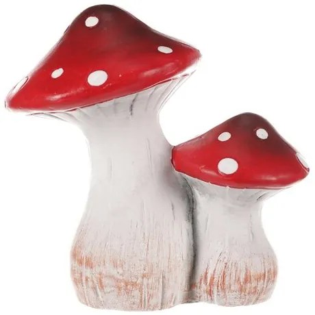 Gomba kerti dekoráció, 16 x 10 x 16 cm, terrakotta