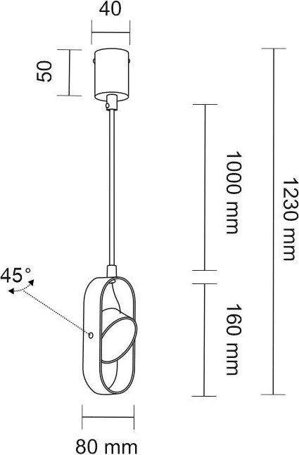 ANTIGO 8537 FUROKU Modern Led Függesztett Lámpa Fekete LED IP20