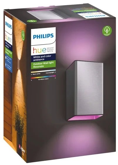 Philips 17464/47/P7 - LED RGB Kültéri lámpa Hue RESONATE 2xLED/8W/230V IP44
