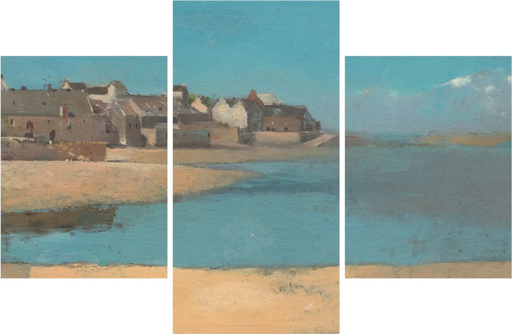Kép - Odilon Redon, Village by the Sea in Brittany, reprodukciók (90x60 cm)