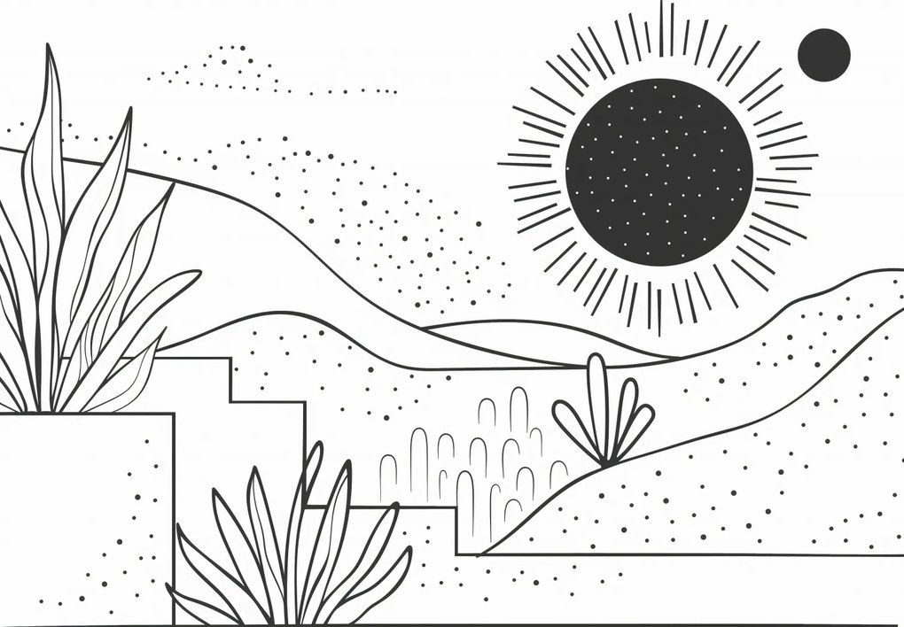 Poszter 29,7x21cm Lineáris Tájkép