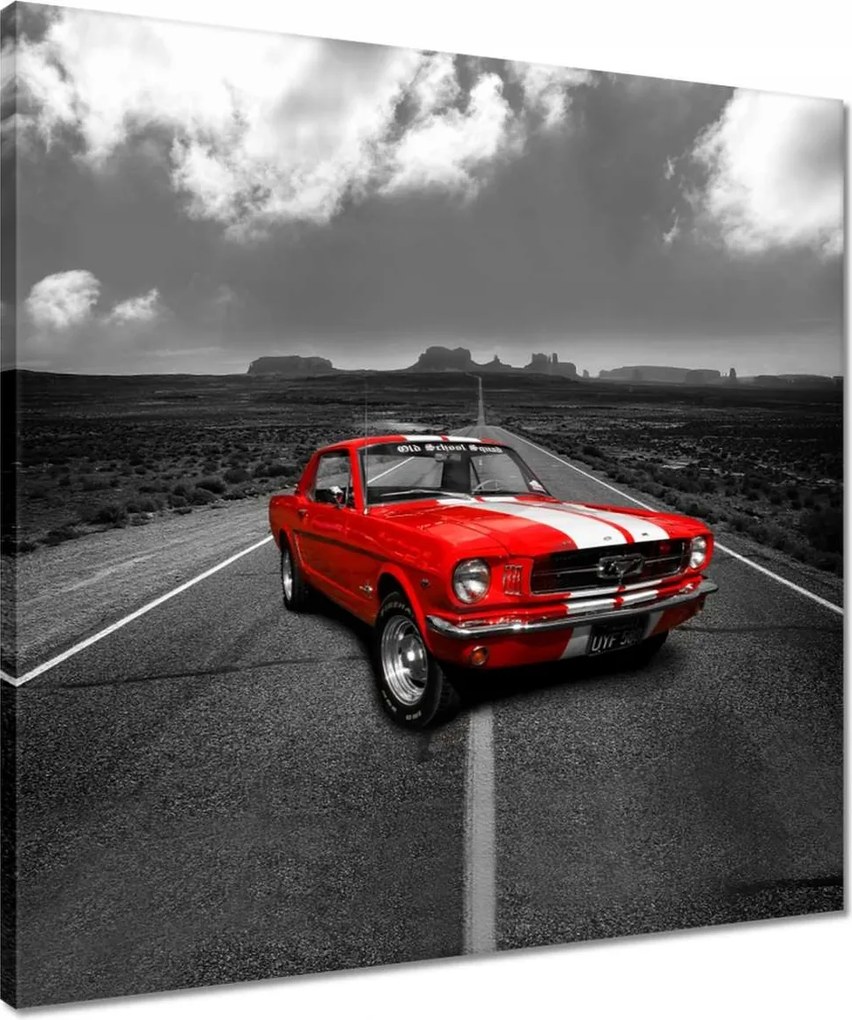 Vászonkép 50x50 Piros Ford Mustang Usa