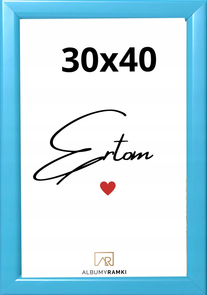 Képkeret 30x40 kék plexi nagy szilárd univerzális