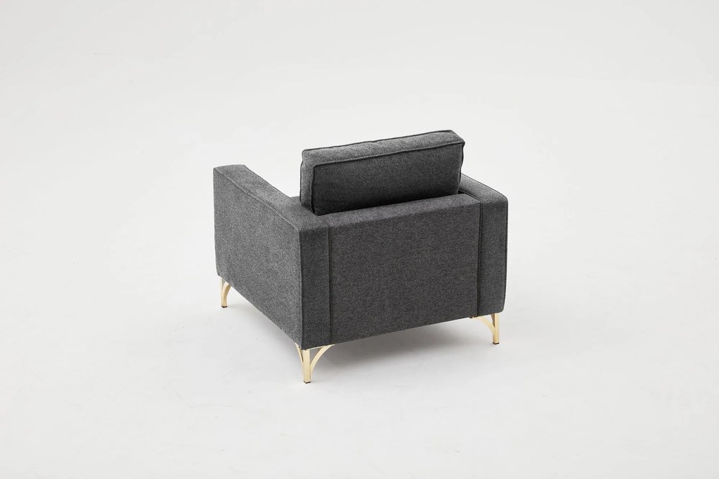 Fotel Berlin - Antracit, Arany