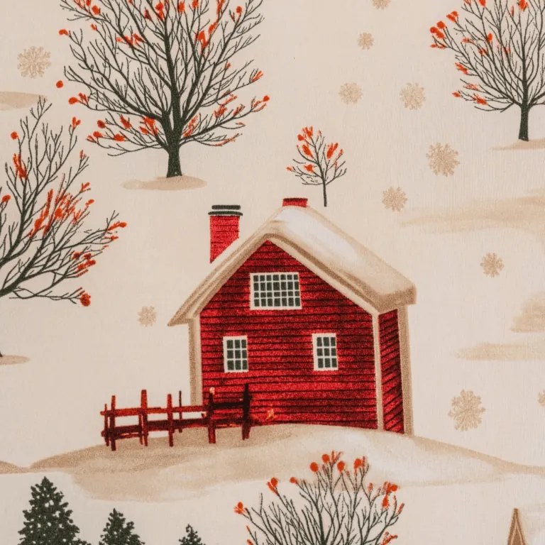 Mikroszálas ágyneműhuzat FARM HOUSE krémszínű Ágyneműhuzat mérete: 2 db 70 x 90 cm | 200 x 220 cm