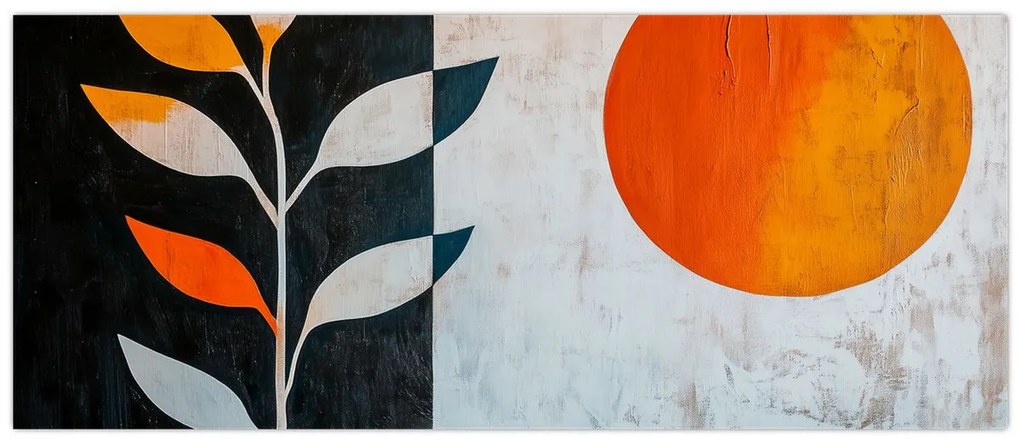 Kép - Növény és nap absztrakciója (120x50 cm)