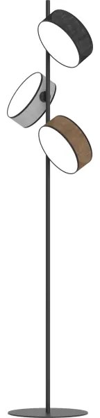 Állólámpa DRUMZ 3xE14/10W/230V fekete/barna/szürke