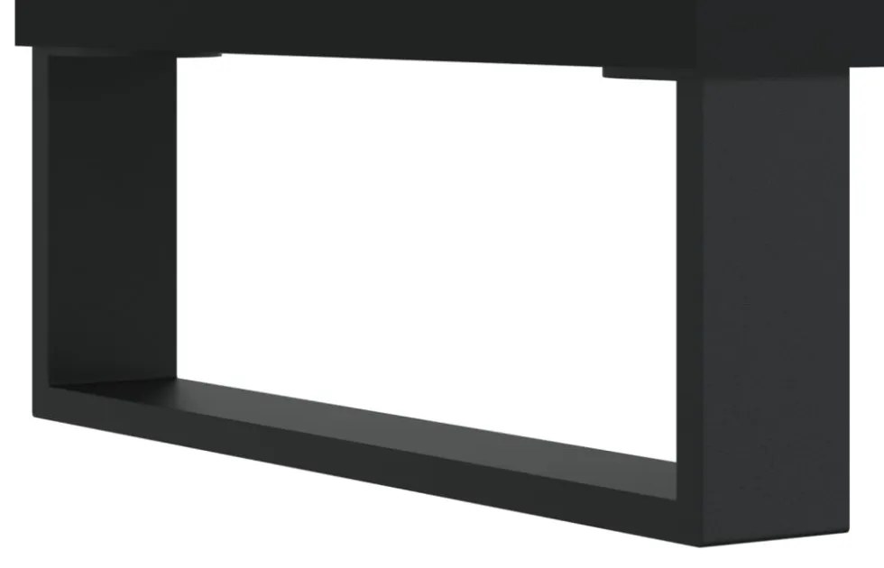 fekete szerelt fa hanglemezszekrény 84,5 x 38 x 89 cm