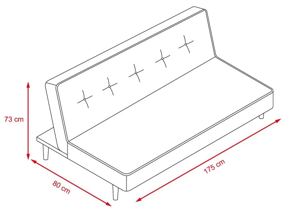 Catini LEVITA Kanapéágy - Barna