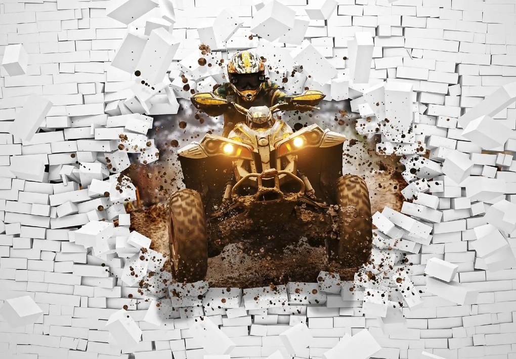 3D Quad Fotótapéta Fiú Játékos Tapéta Gyerekszoba 300x210