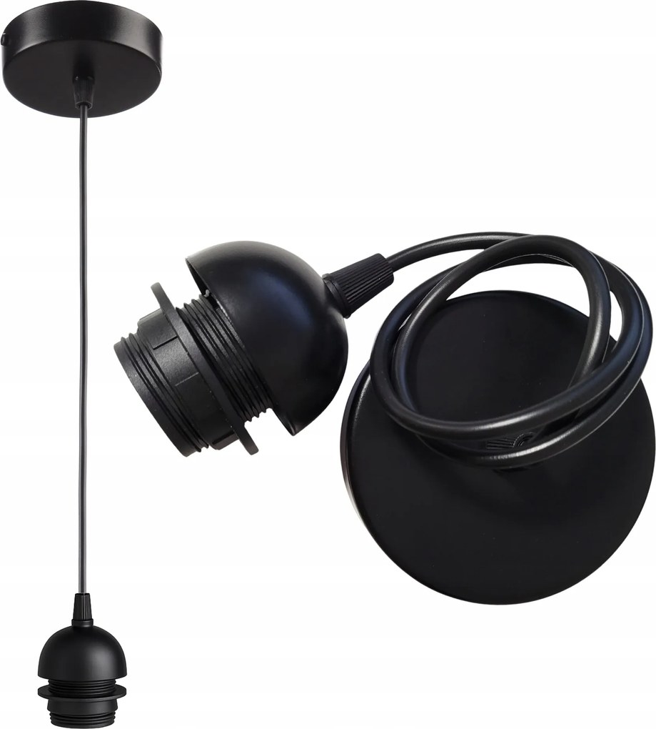 Túlnyúló Kábel Függőlámpa Alap Fém E27 Függeszték Lámpabúra