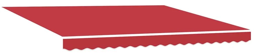 Behúzható napellenző Piros 400 × 300 cm Szövet, Fém