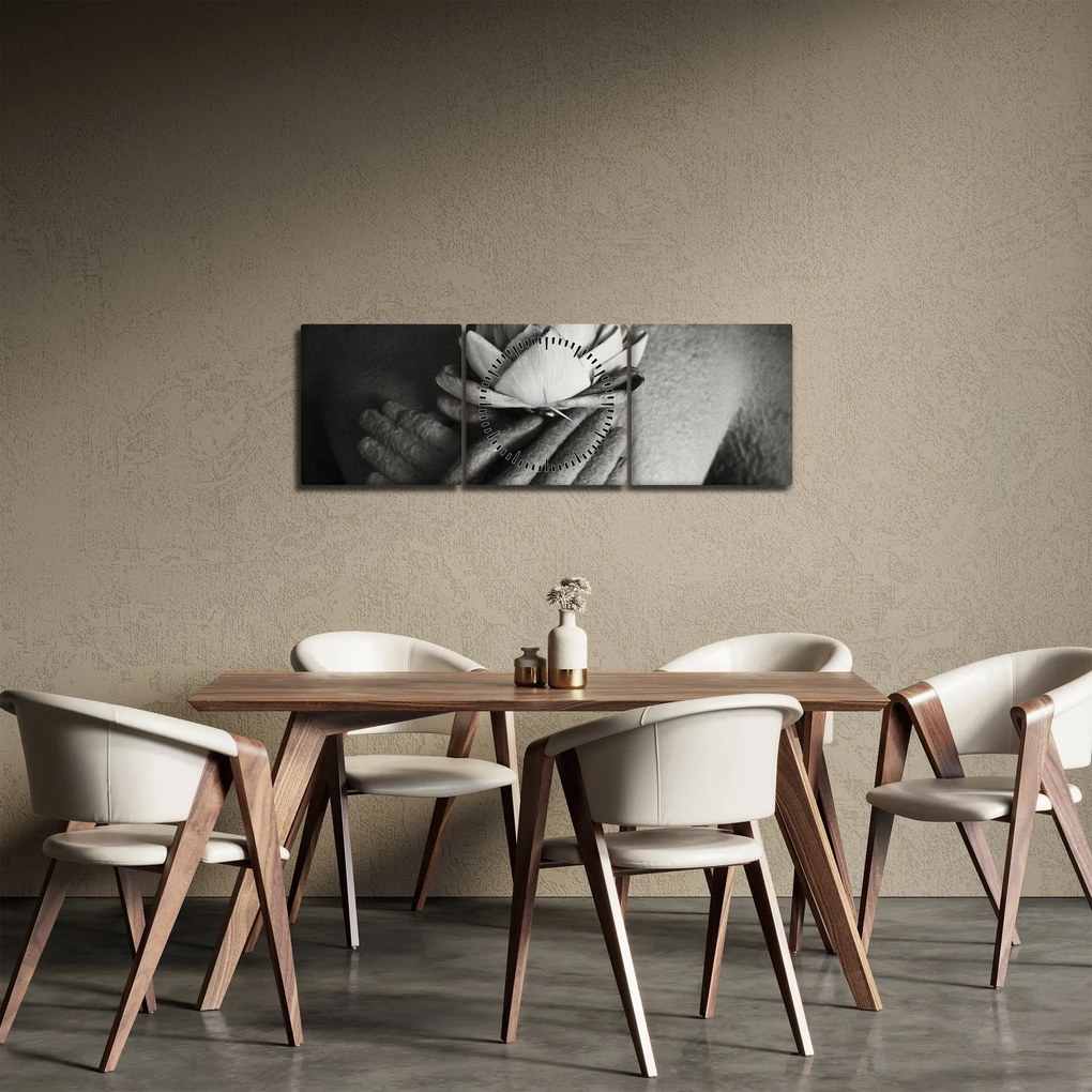 Kép - Lótusz Buddha kezében (órával) (90x30 cm)