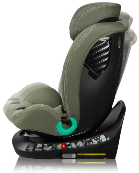 Lionelo - Forgatható autósülés bázissal BASTIAAN ONE i-Size 40-150 cm Olívazöld