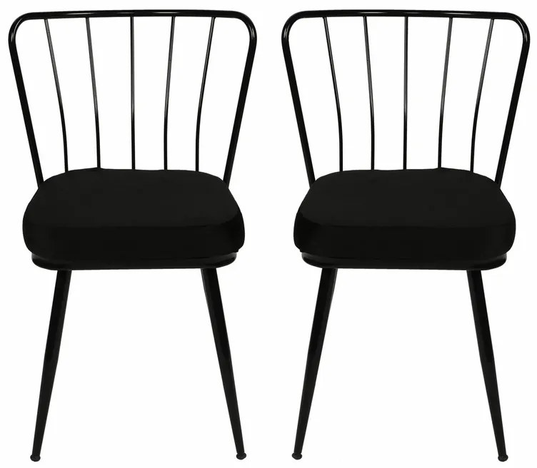 Yildiz Black and Black étkezőszék szett, 2 db, 2 db