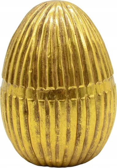 Kerámia dekorációs tojás 14x14x17 cm arany húsvéti lakberendezés