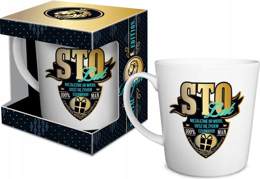 Ajándék Férfinak Nagy Bögre Férfinak Születésnapra Száz Év 480ml