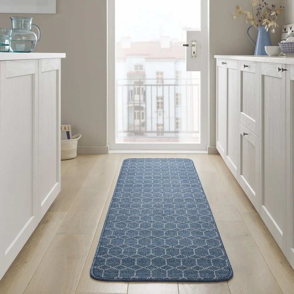 Sötétkék mosható futószőnyeg 57x230 cm Argyll – Flair Rugs