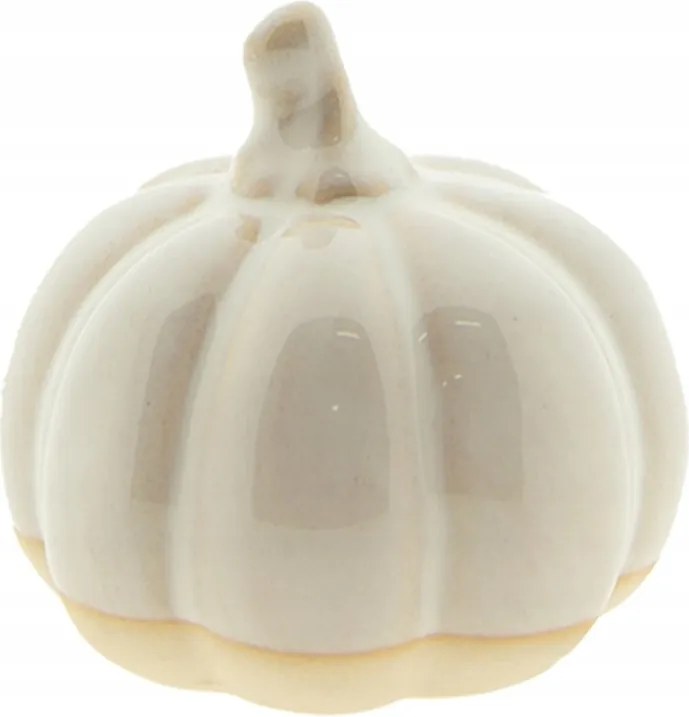 Chrie bézs porcelán tök dekoráció M 9x8 cm