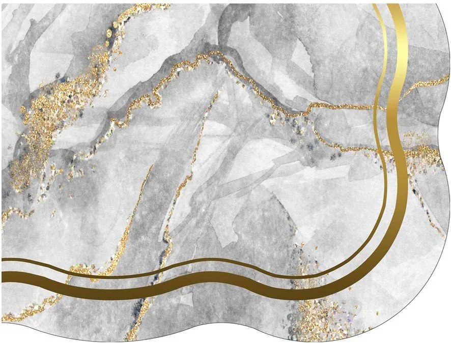 Szürke-aranyszínű fürdőszobai kilépő szett 2 db-os 60x100 cm – Foutastic