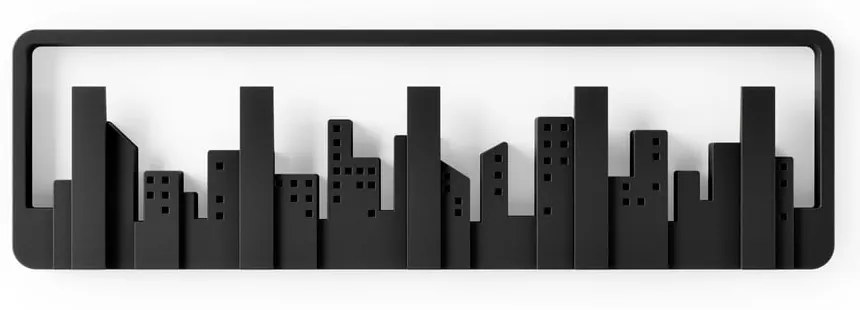 Fekete műanyag fali fogas Skyline – Umbra
