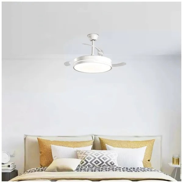 Aigostar - LED Dimmelhető mennyezeti ventilátor LED/36W/230V 2700-6500K + távirányító fehér