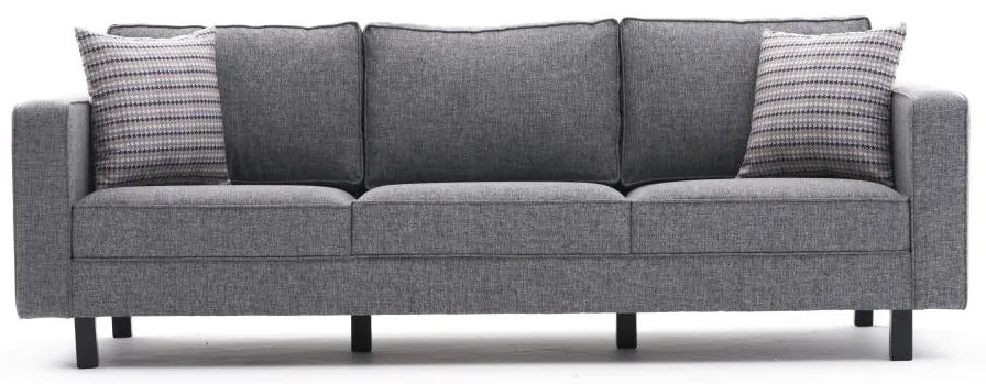 3 személyes kanapé Kale Linen - Szürke