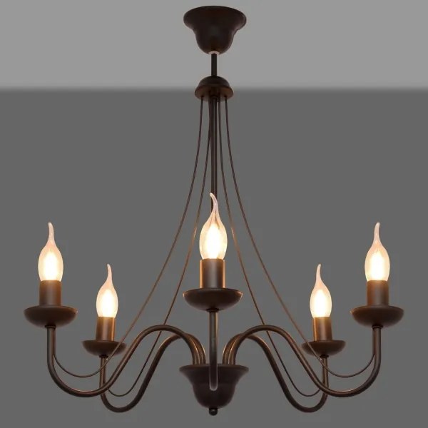 Csillár zsinóron MALBO II 5xE14/10W/230V