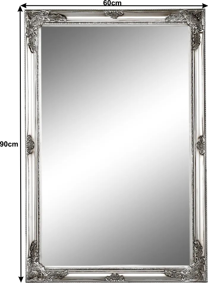 Tükör, ezüst fa keret, MALKIA 6