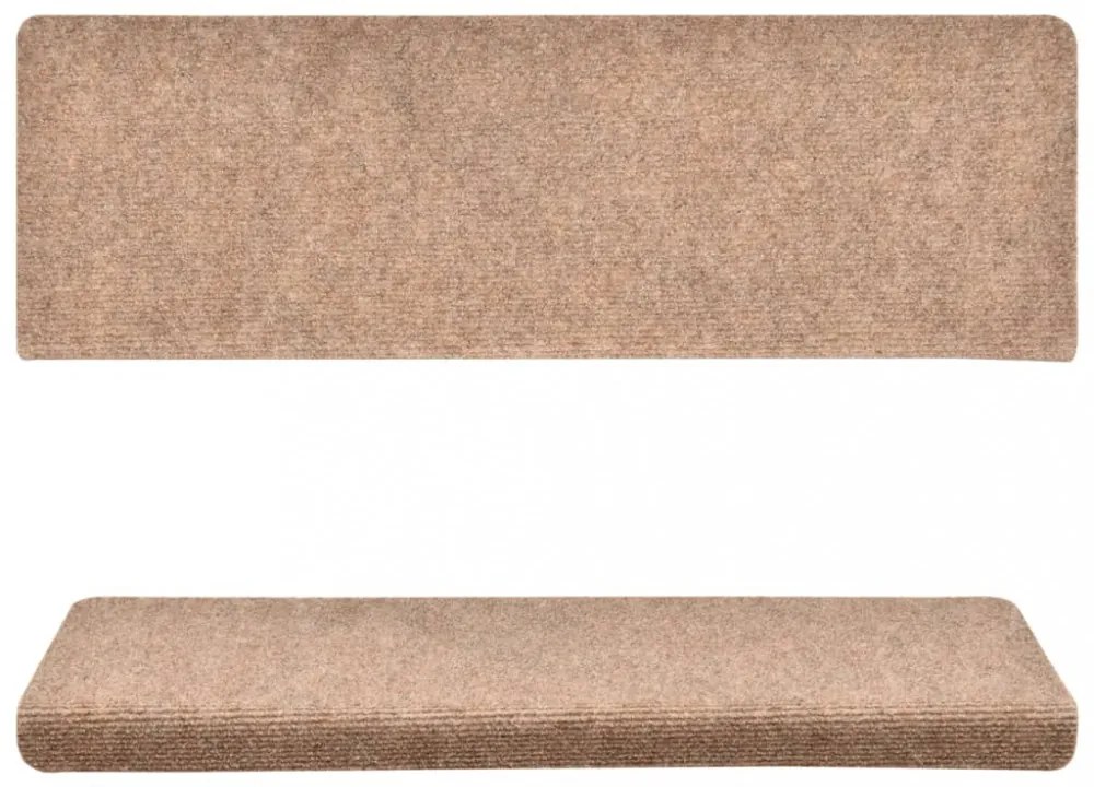 5 db barna tűlyukasztott lépcsőszőnyeg 65x21x4 cm