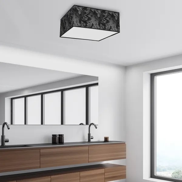 Mennyezeti lámpa SATINO 3xE27/60W/230V fekete/ezüst