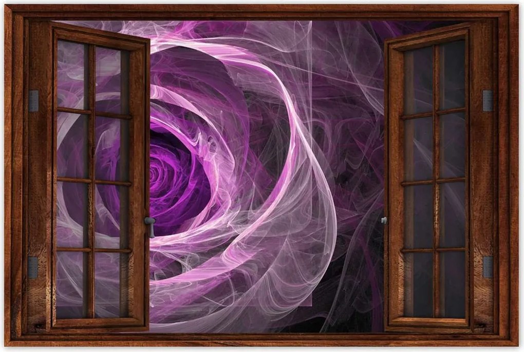 Poszterek 90x60 Fraktál rózsa