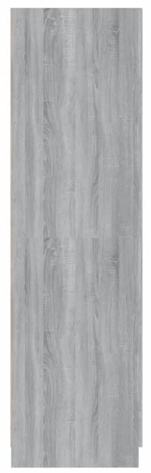 szürke sonoma színű szerelt fa ruhásszekrény 80 x 52 x 180 cm