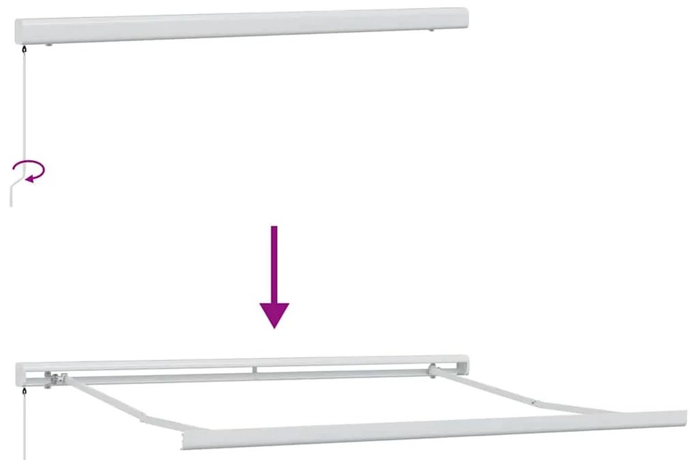 Behúzható napellenző Világosszürke 300 x 250 cm Szövet, Fém