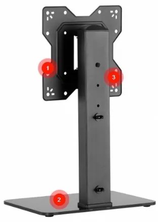 MK FLORIA Superior SUPSTV019 - Álló TV-tartó 23-43" fekete