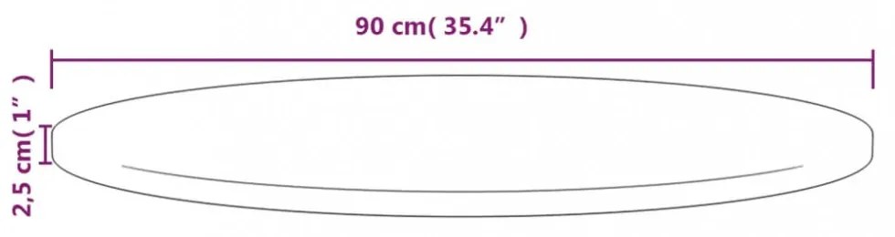 tömör fenyőfa asztallap Ø90 x 2,5 cm