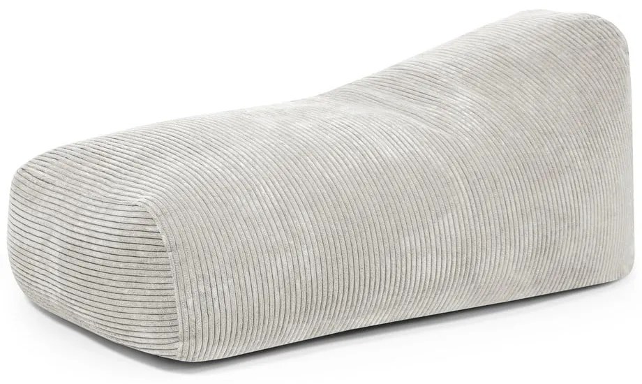 Krémszínű kordbársony babzsákfotel Snug 130 – SLOWDOWN