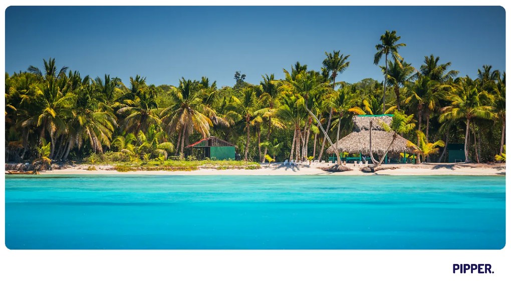 PIPPER. Öntapadós textiltapéta "Trópusi paradicsom"